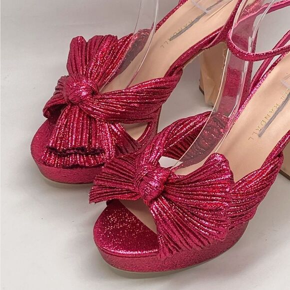 Loeffler Randall Natalia Pleated Bow Platform Sandals size 6 - Picture 9 of 16